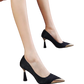 Sarah Heels with Metallic Pointed Toe
