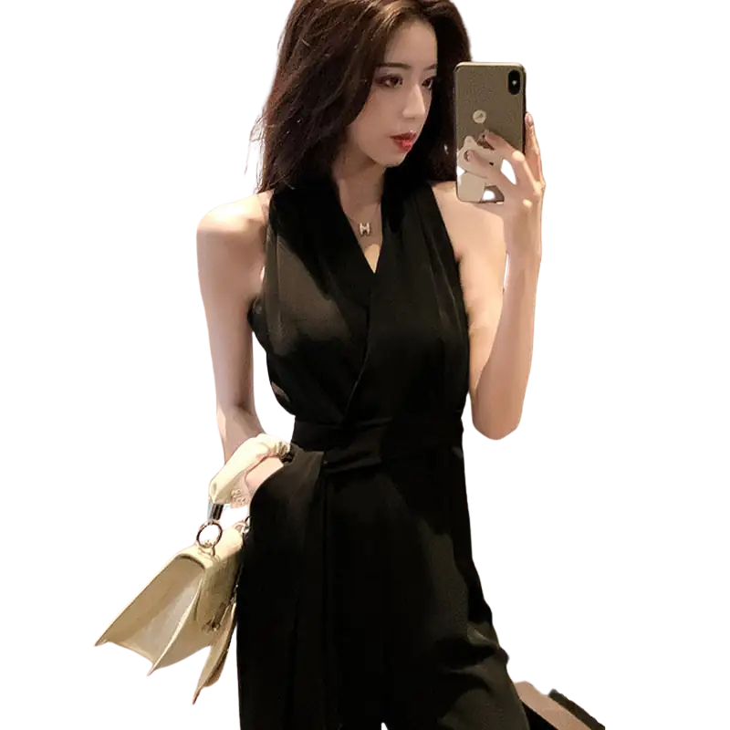 Women's Wide Leg Pants Overalls Suit