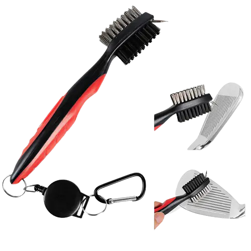 Golf Club Brush - 2-Sided Groove Cleaner Kit