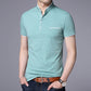 Men's Fashionable Solid Color Cotton Polo T-Shirt