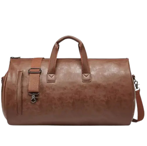 Waterproof Leather Duffle Bag With Adjustable Strap