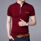 Men's Fashionable Solid Color Cotton Polo T-Shirt