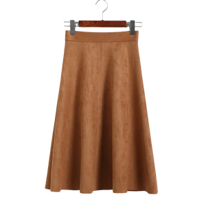 Suede Midi Skirt