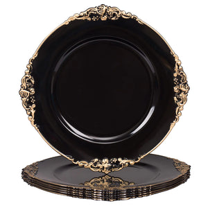 Antique Gold Charger Plate 13in 6set