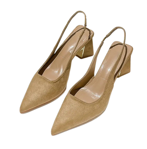 Elegant Women's Slingback Pointed Toe Block Heels