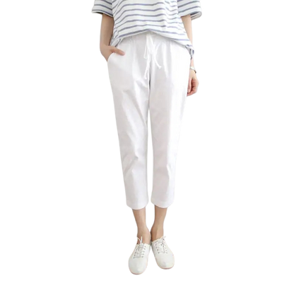 High-Waisted Loose Fit Linen Pants