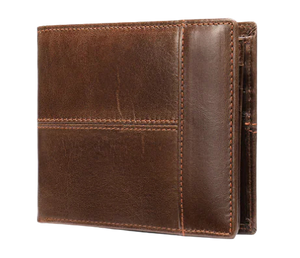 Leather Wallet with Patchwork