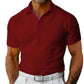 Men's European & American Style Cotton Polo Shirt – Slim Fit, Short Sleeve, Jacquard