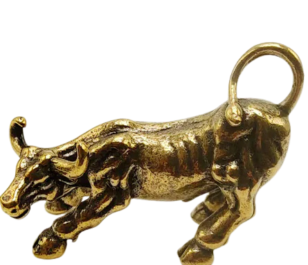 Brass Retro Mini Bull Figurine