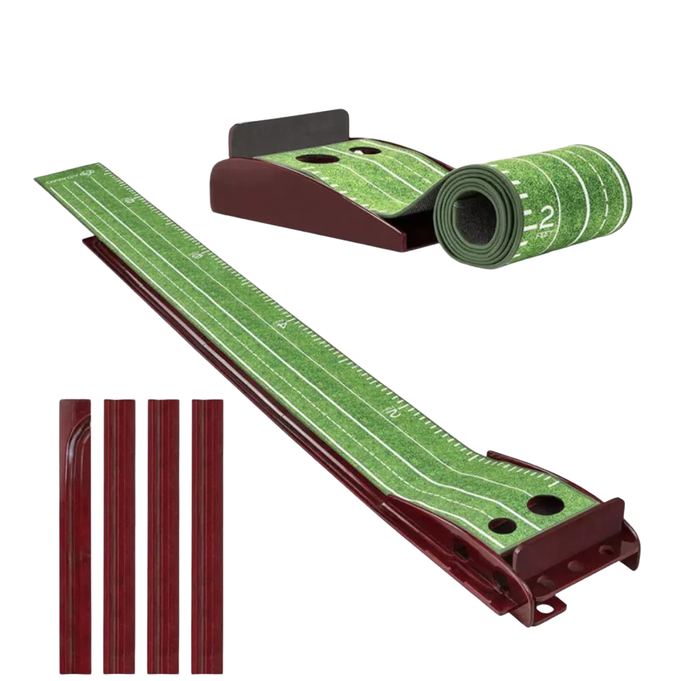 Velvet Mahogany Indoor Golf Putting Trainer
