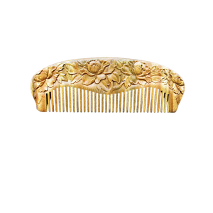 Vintage Green Sandalwood Carved Combs