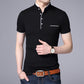 Men's Fashionable Solid Color Cotton Polo T-Shirt