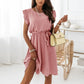 Elegant Ruffle Sleeve Mini Dress