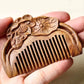 Vintage Green Sandalwood Carved Combs