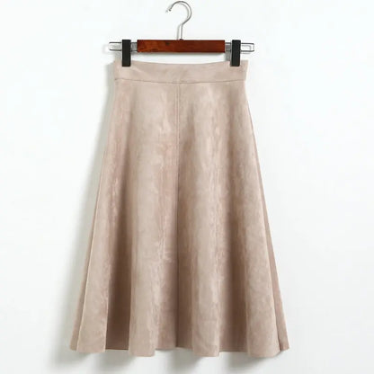 Suede Midi Skirt