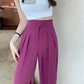Wide-Leg Dragon Fruit Suit Pants for Women