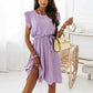 Elegant Ruffle Sleeve Mini Dress