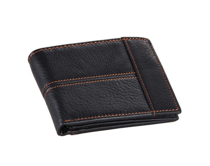 Leather Wallet with Patchwork