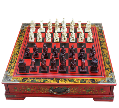 Jeu d'échecs en Terre Cuite