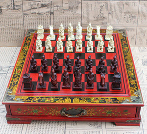Jeu d'échecs en Terre Cuite