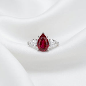 Parure Rubis Or Blanc