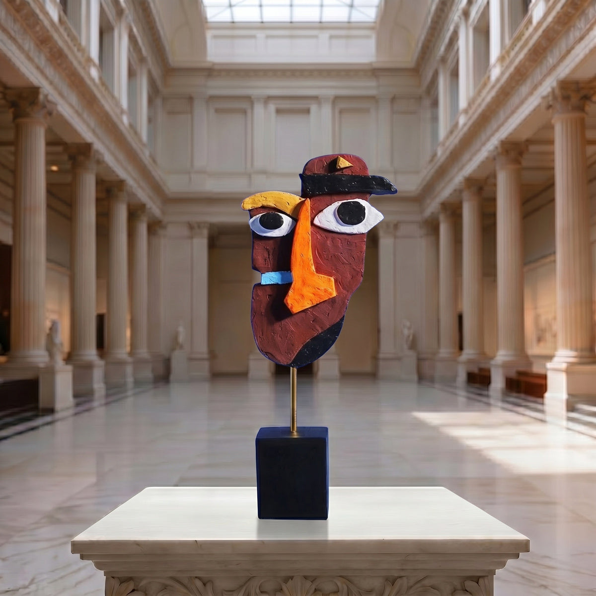 Sculpture Visage Abstrait