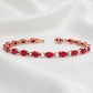 Bracelet Rubis Or Rose