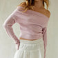 Elegant Off-Shoulder Lapel Top