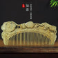 Vintage Green Sandalwood Carved Combs