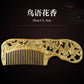 Vintage Green Sandalwood Carved Combs