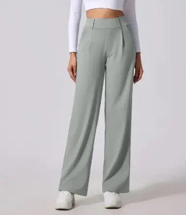 Women's Outdoor Sports & Casual Wide-Leg Suit Pants with Pockets
