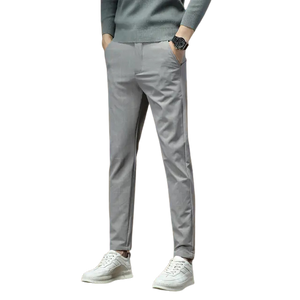 Slim Fit Plaid British Suit Pants for Men