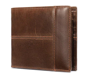 Leather Wallet with Patchwork