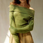 Elegant Off-Shoulder Lapel Top