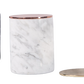 Marble Candle Holder with Rose Gold and Brass Accent
