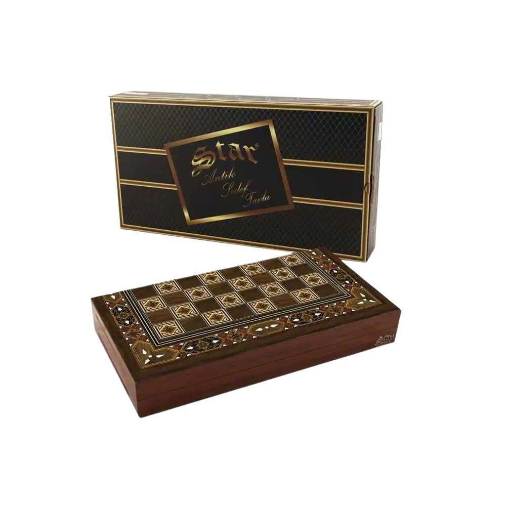 Star Antique Mosaic Backgammon Set