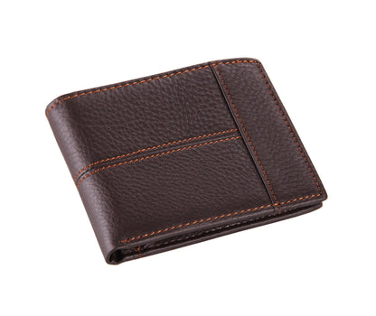 Leather Wallet with Patchwork