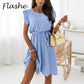 Elegant Ruffle Sleeve Mini Dress