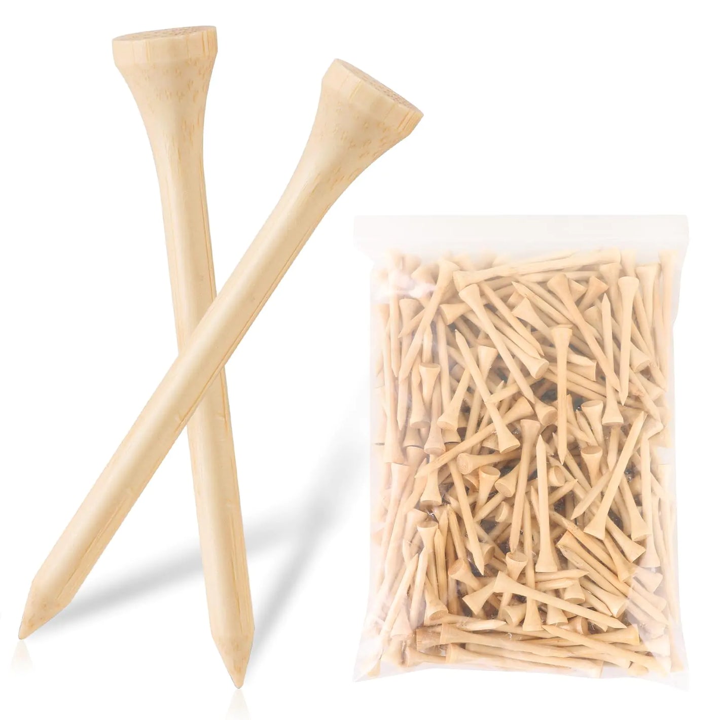 Bamboo Golf Tees 250 PCS 2-3/4 in