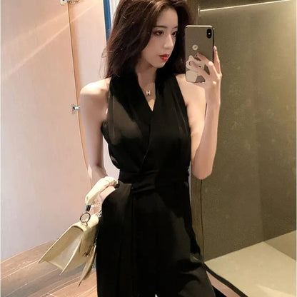 Women's Wide Leg Pants Overalls Suit
