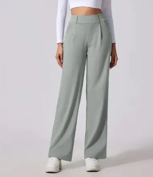 Women's Outdoor Sports & Casual Wide-Leg Suit Pants with Pockets