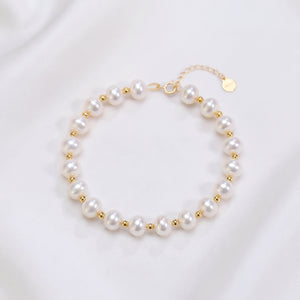 Bracelet Perle Naturelle Or 18K