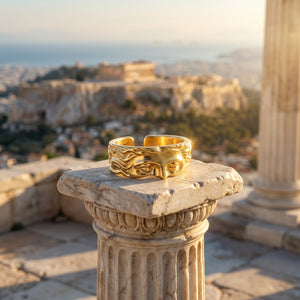 Bague Sculpture Visage Argent