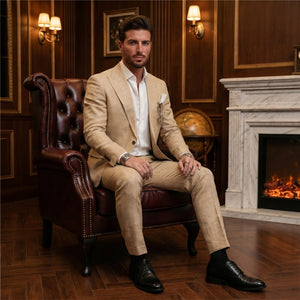Costume Lin Homme Deux Pieces