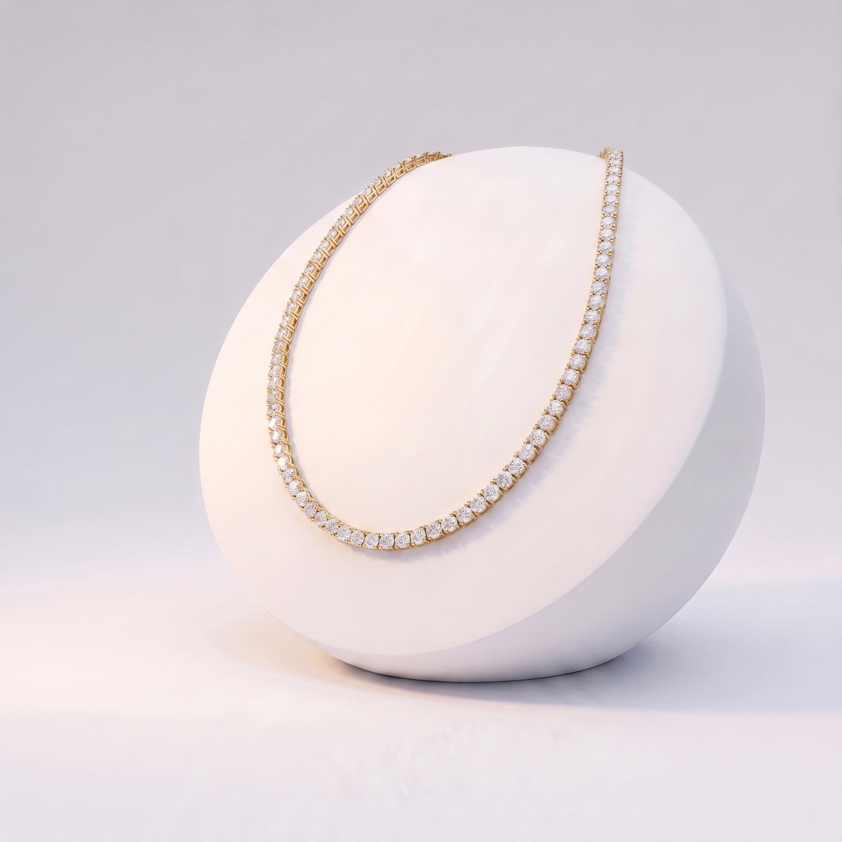 Collier Tennis Or Diamant Lab