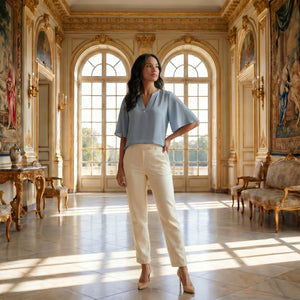 Chemise à col en V