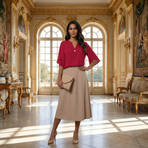 Chemise à col en V