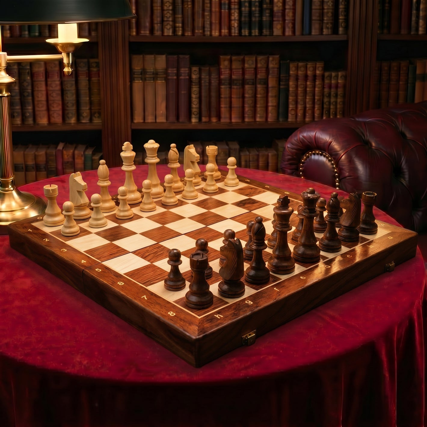D'échecs Pliant en Bois
