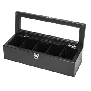 Wooden Vintage Watch Box with Display Window (Five Slots)