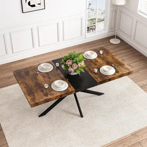 Retro Rectangular Stretch Dining Table